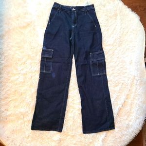 High Rise Baggy Cargo Jeans